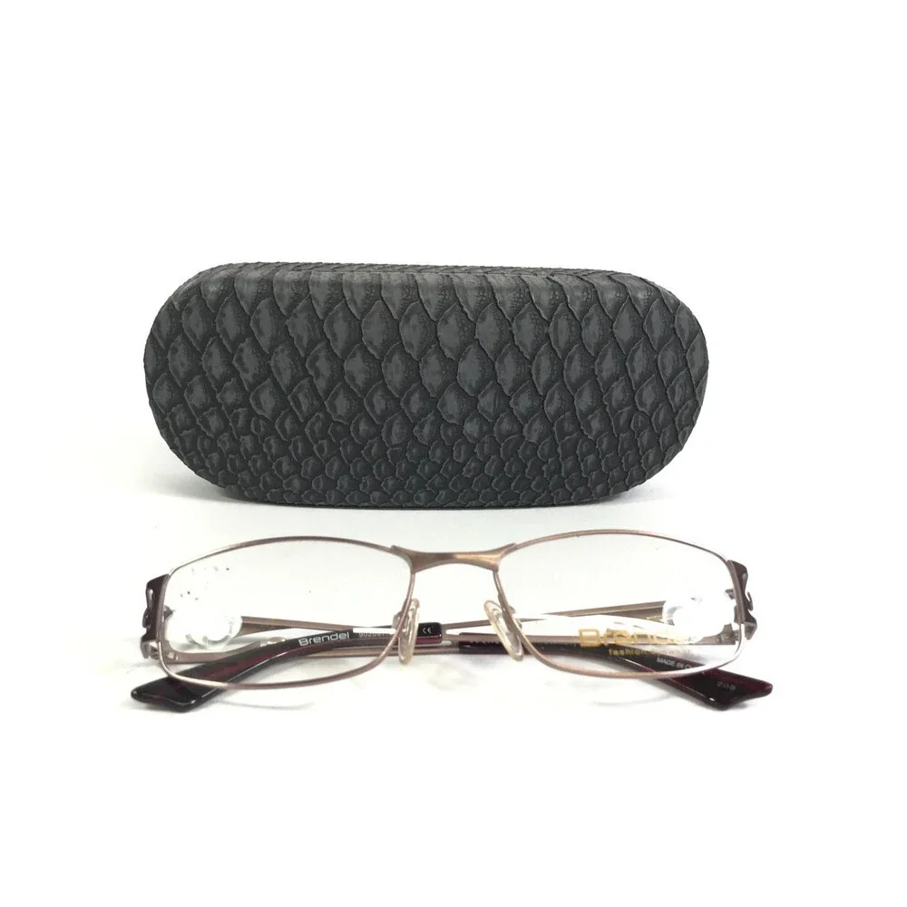 Brendel Eyeglasses Frames 902097 25 Pink Red Rectangle Wire Rim 52-17-135